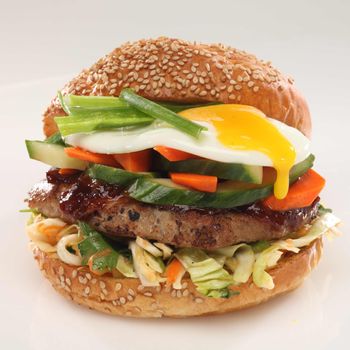 Lunch Food Photography-Pork Sandwich with Egg