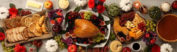 Dinner Food Photography-Turkey Breast Table Spread