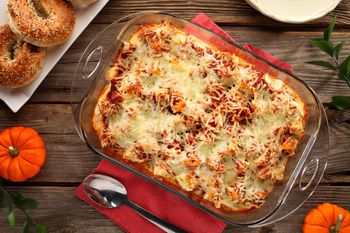 Dinner Food Photography-Bagel Lasagna