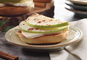 Breakfast Food Photography-English Muffin and Green Apple
