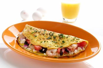Breakfast Food Photography-Shrimp Omelet