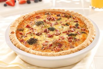 Breakfast Food Photography-Ham and Cheese Quiche
