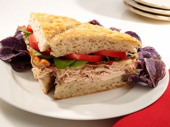 Lunch Food Photography-Focaccia Chicken Sandwich