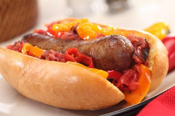 Lunch Food Photography-Italian Sausage Sandwich