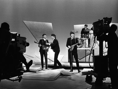 NY Beatles Ed Sullivan with Cameras,1964