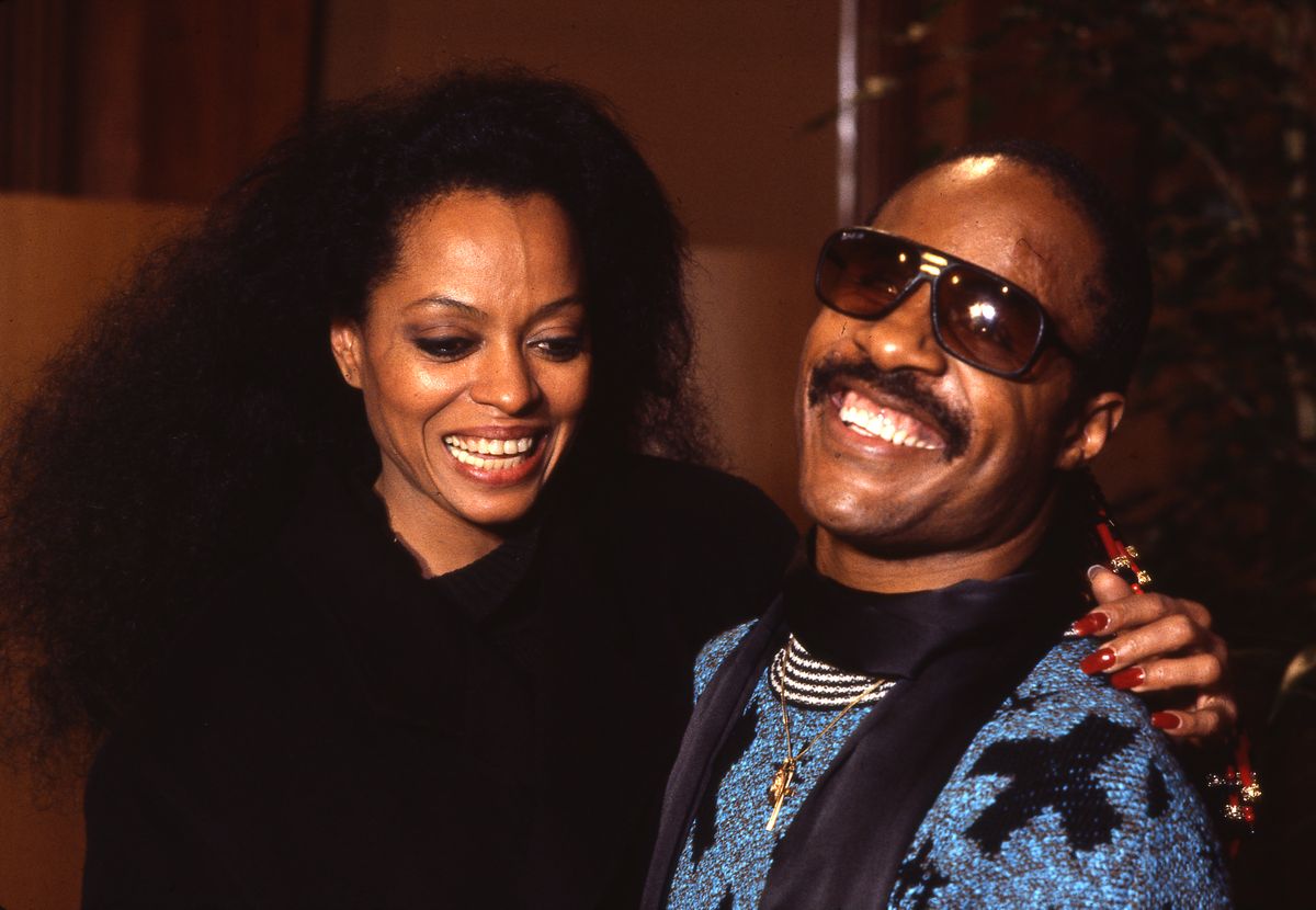 Diana Ross and Stevie Wonder