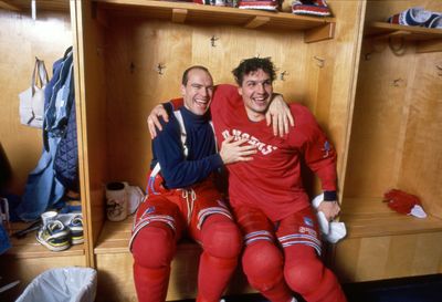 Mark Messier & Eddie Olczyk, 1992