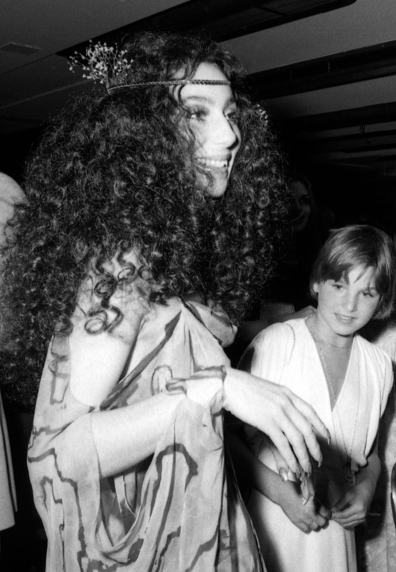 Cher and Tatum O'Neil1975