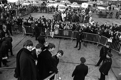 Beatles arriving, NYC, 1964