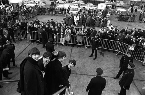 Beatles arriving, NYC, 1964