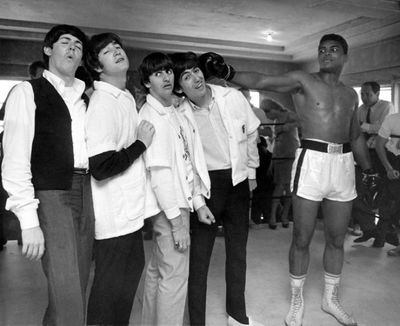 The Beatles and Cassius Clay, 5th street Gym, Miami, 1964