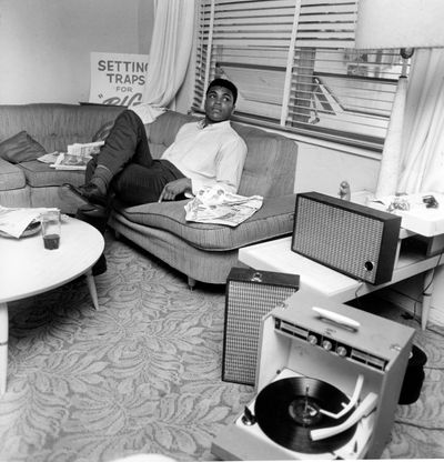 Ali - Morning after 2nd Liston fight win, 1965
