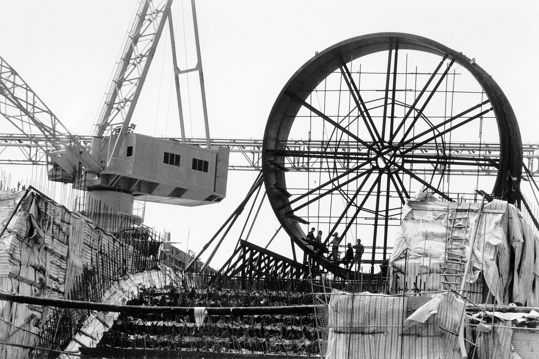 Workers on Break, Three Gorges Dam, China 1999
