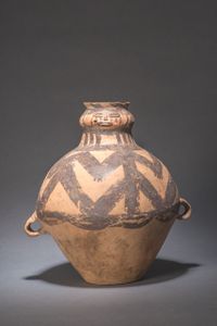 Painted Pottery Jar With Human Face