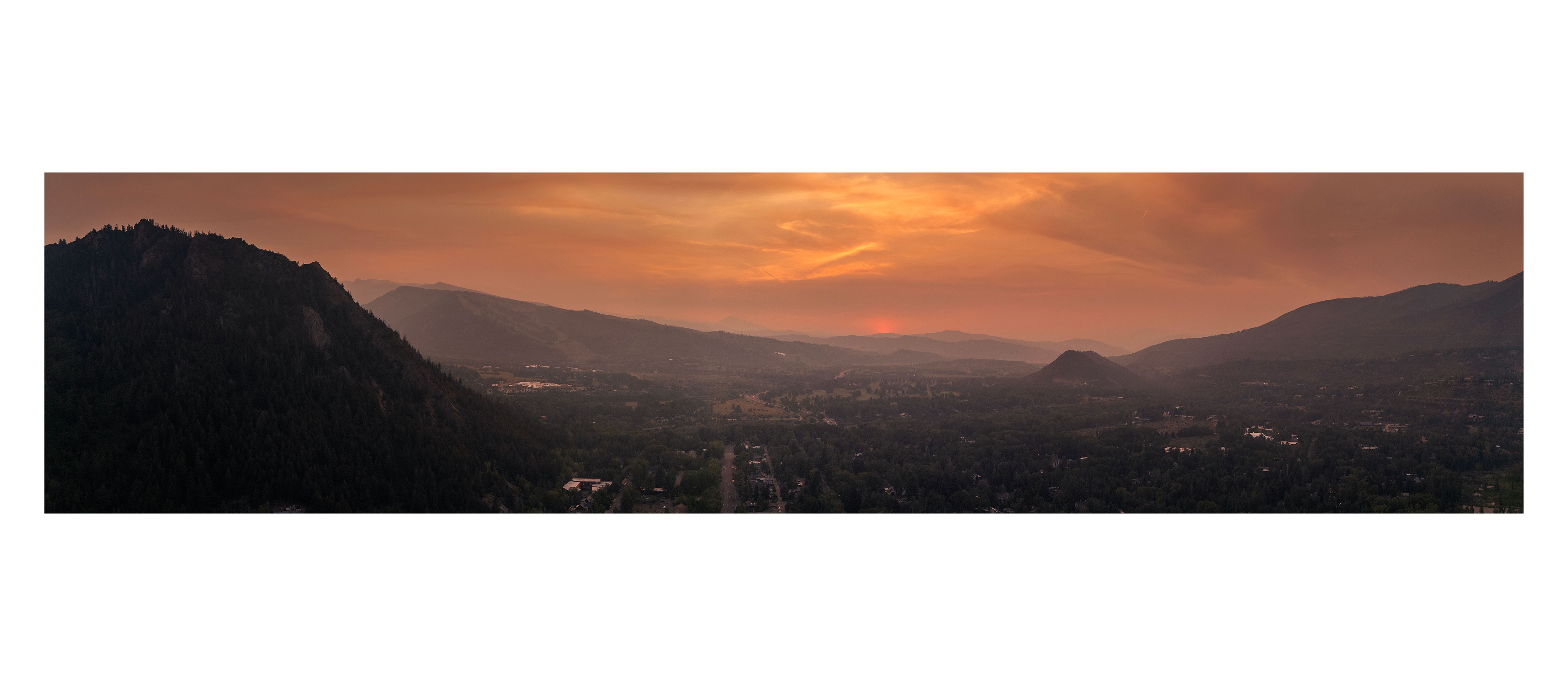 Aspen from the air, with an AQI of 220. 2 July 2026