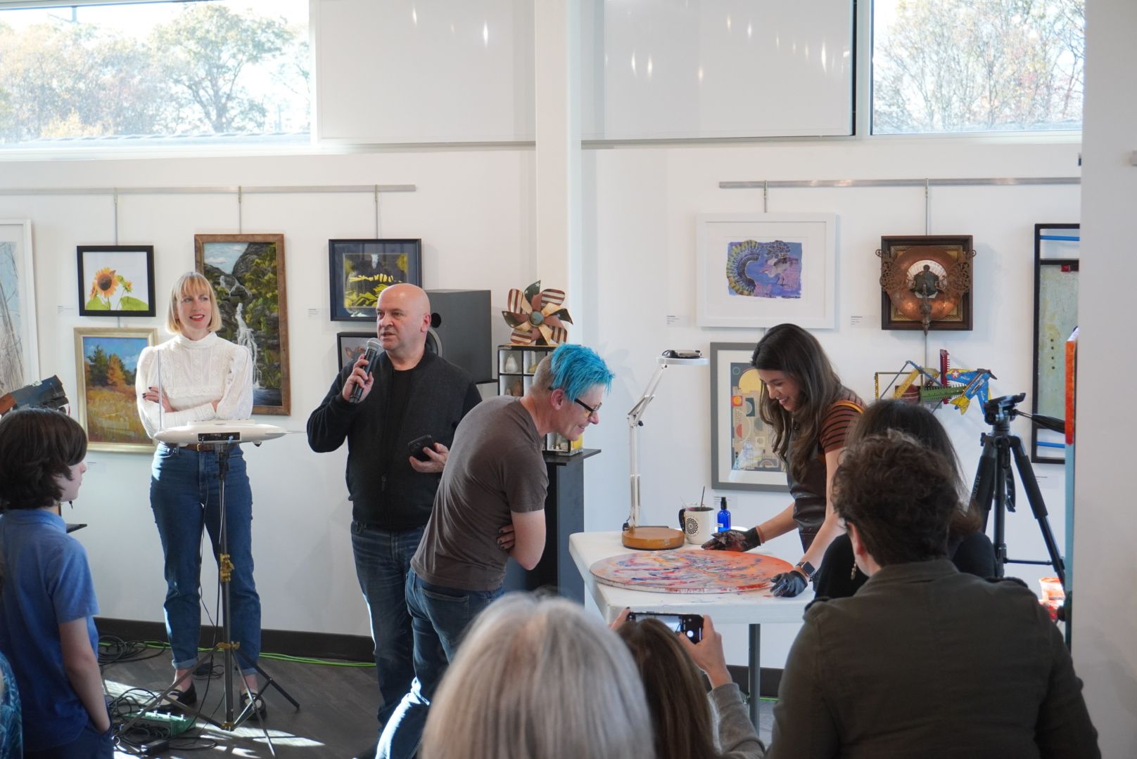 Live Painting at Heidi Gallery with Katmosphere and theremin artist Jen Rodeau (Vibration Study No. 1)