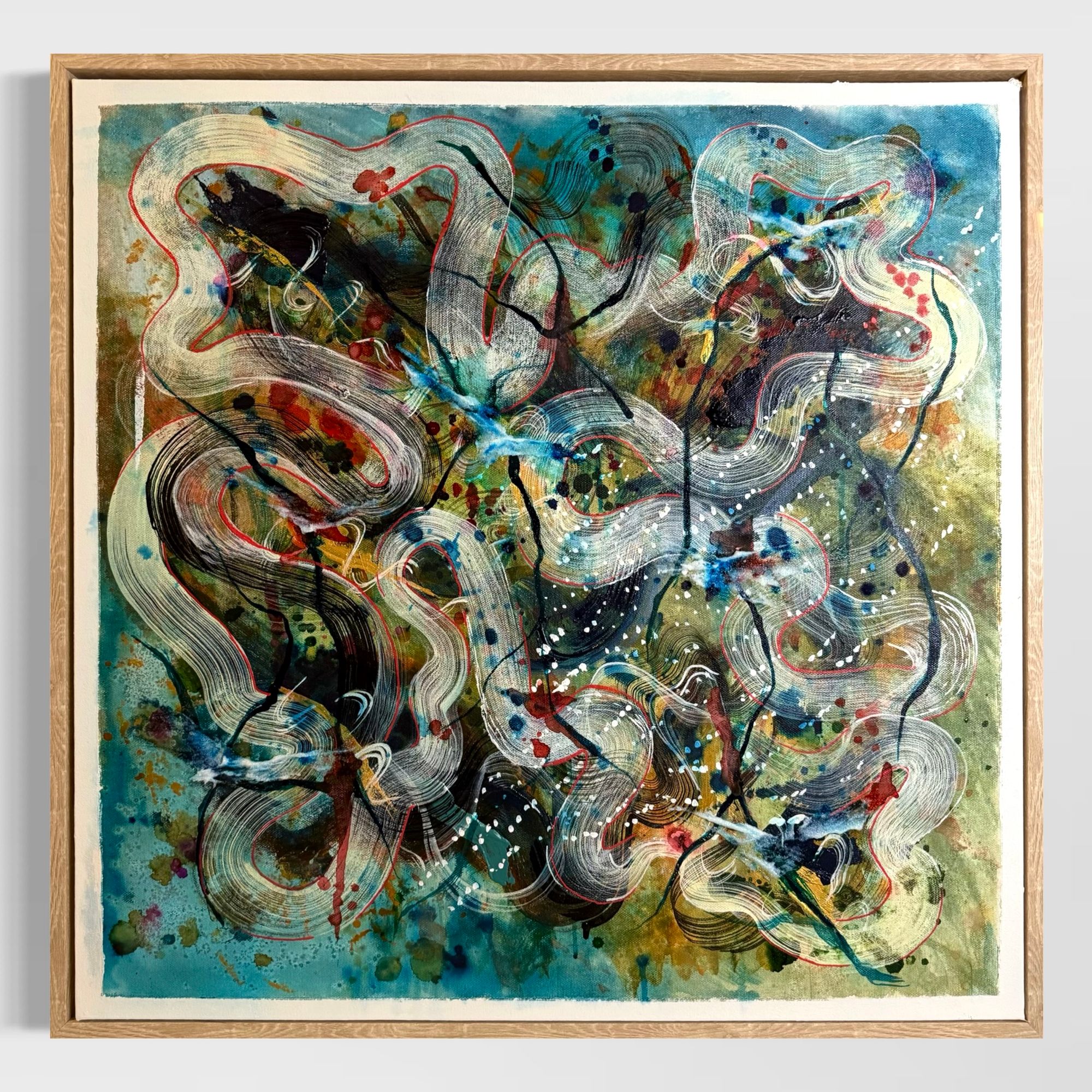 Mixed Media on Canvas, 2025 24x24 Die Hochzeit des Figaro, K. 492, 3. Akt: Canzonetta sull Aria (Wolfgang Amadeus Mozart)