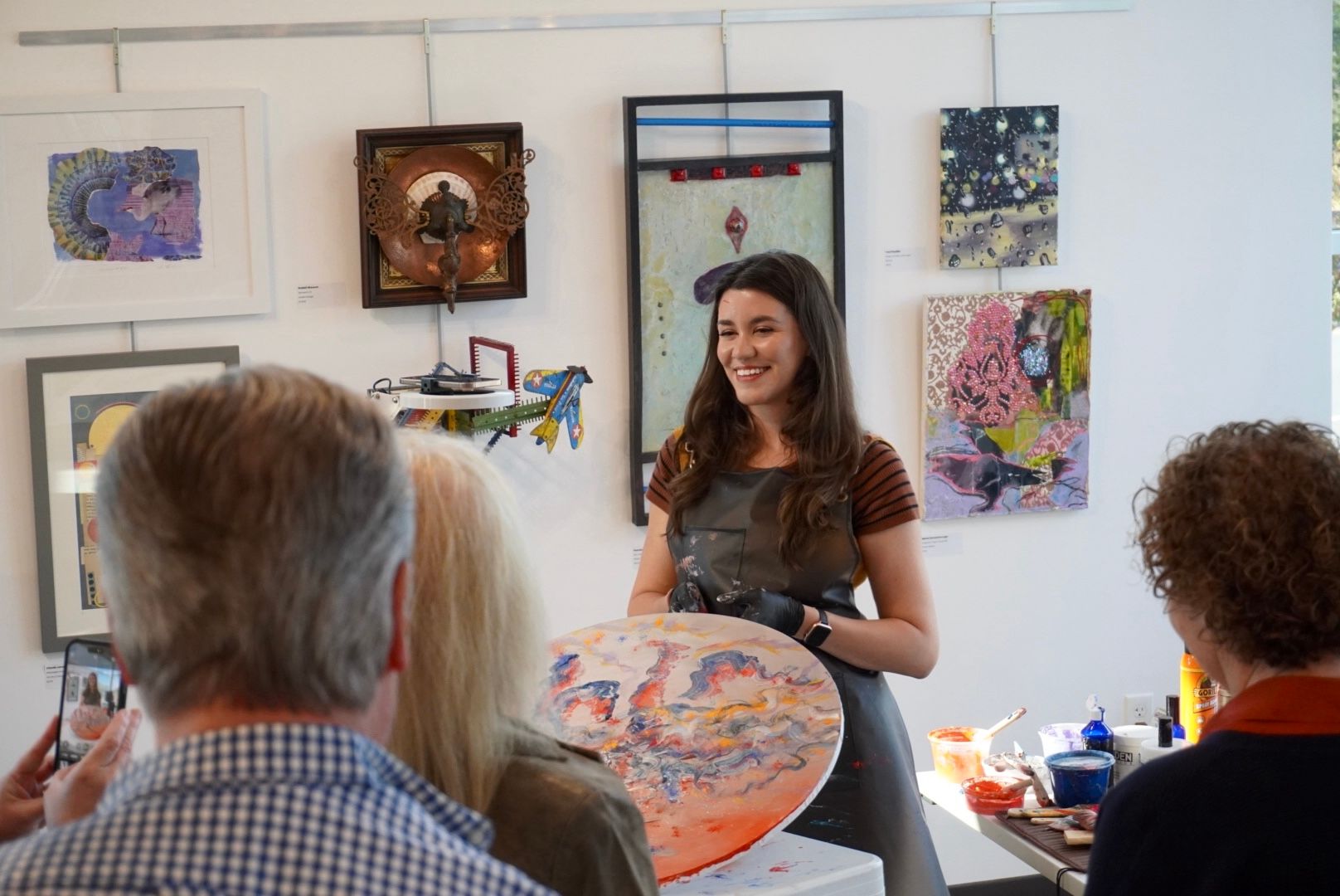 Live Painting at Heidi Gallery with Katmosphere and theremin artist Jen Rodeau (Vibration Study No. 1)