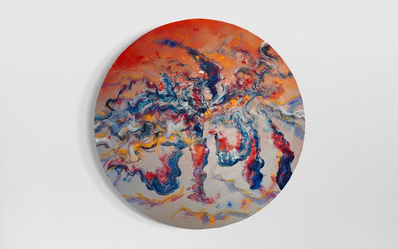 Vibration Study No. 1 | Mixed Media on Canvas | 24"