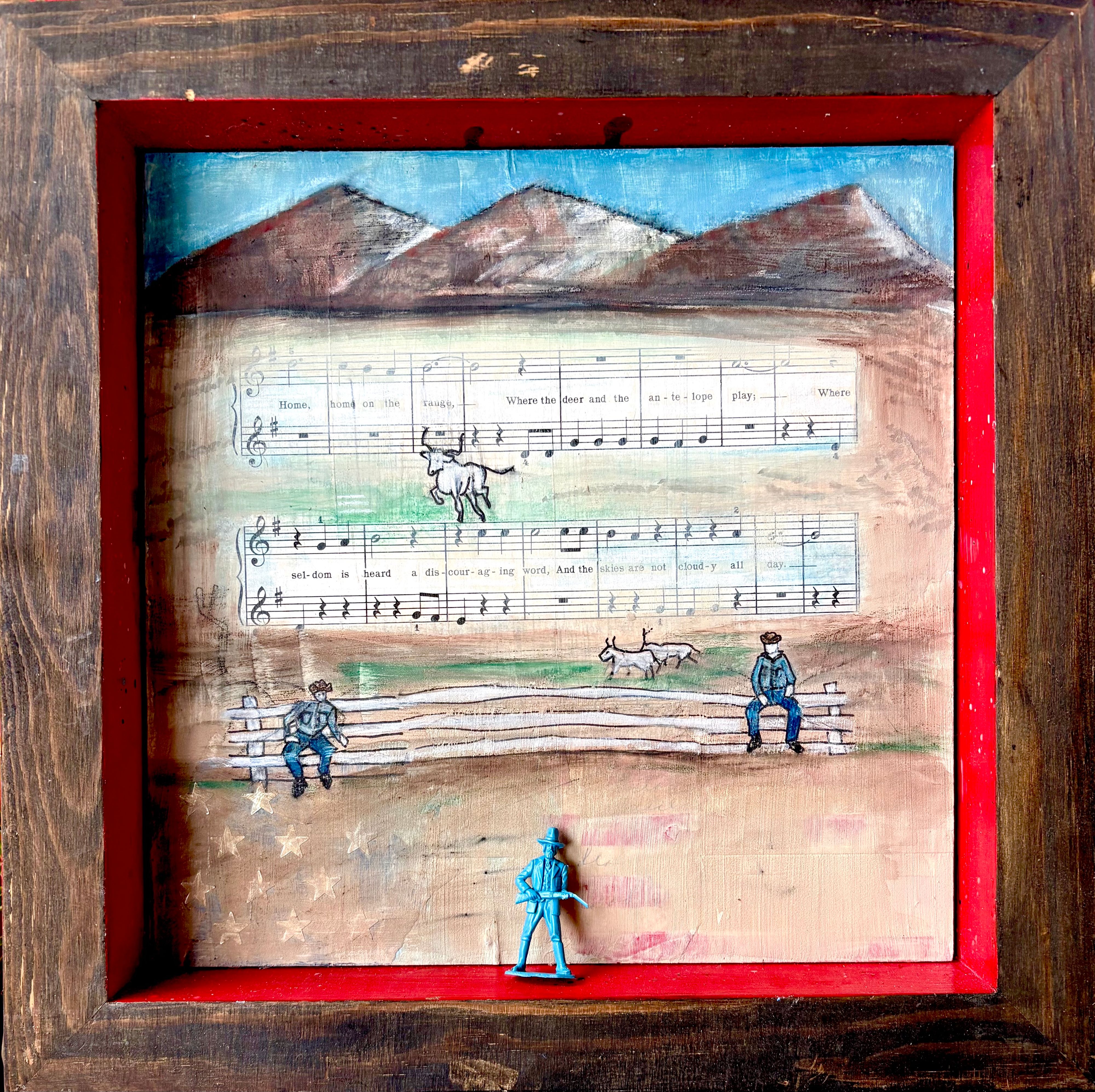 15"x15" collage home on the range