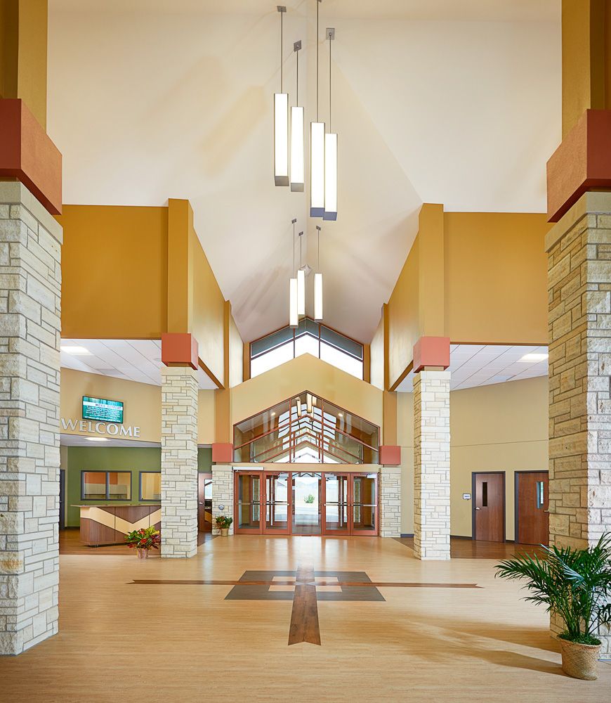 Interior architectural photograph Immanuel Lutheran Church