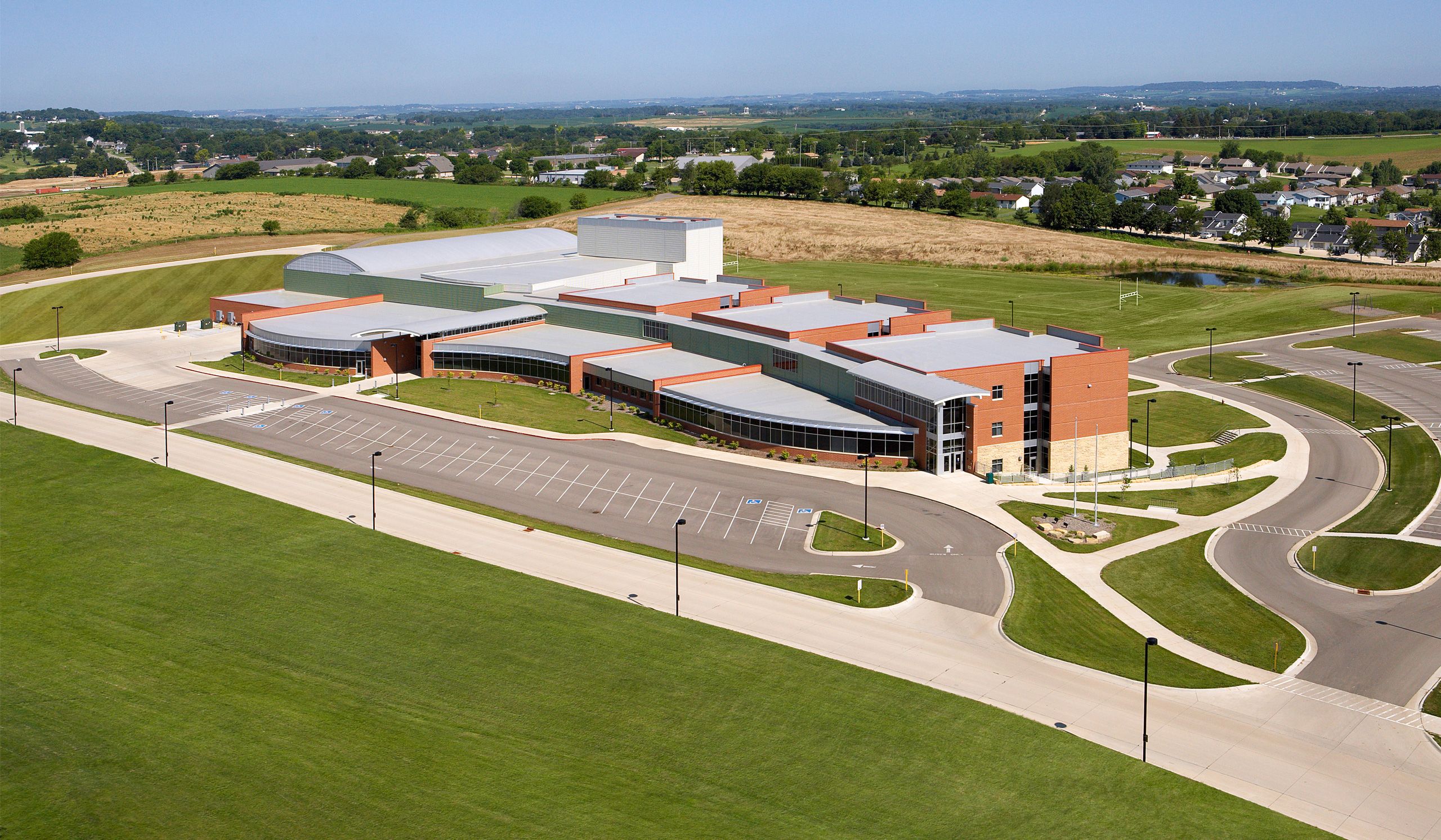 Aerial photograph of Roosevelt School