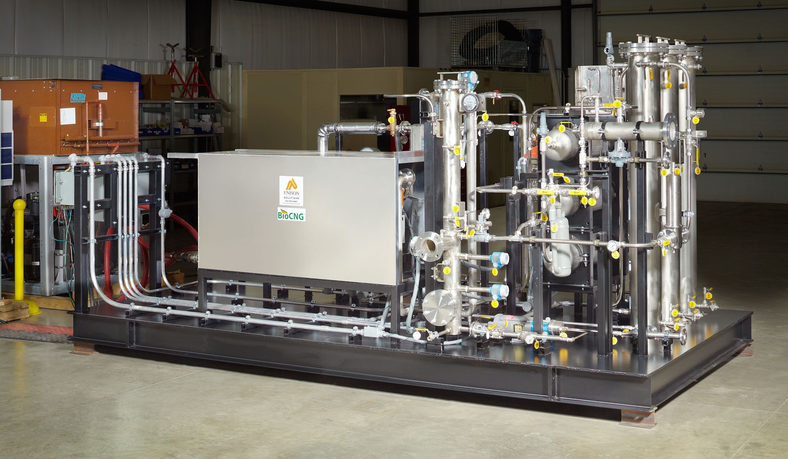 Biogas conditioning machine at Unison Solutions