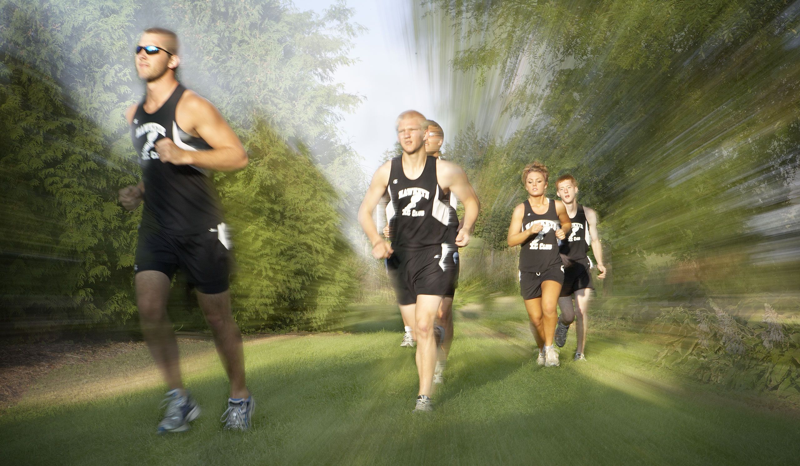 Intramural cross country students at Hawkeye Community College