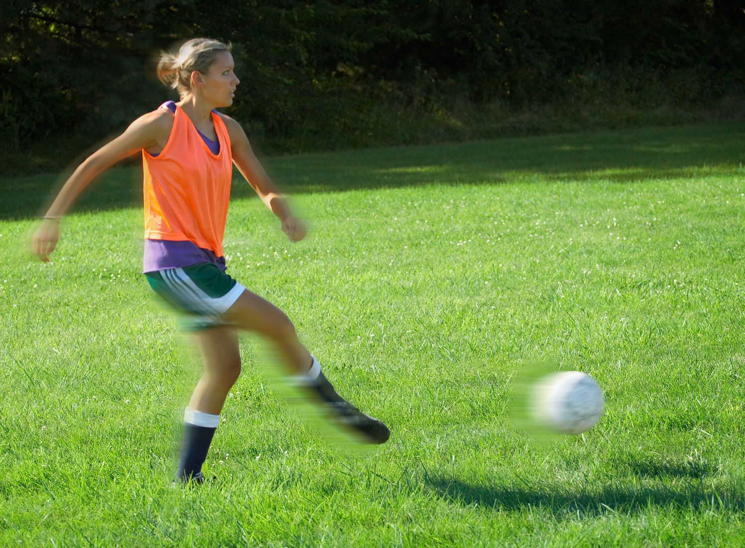 Intramural soccer player at Hawkeye Community College