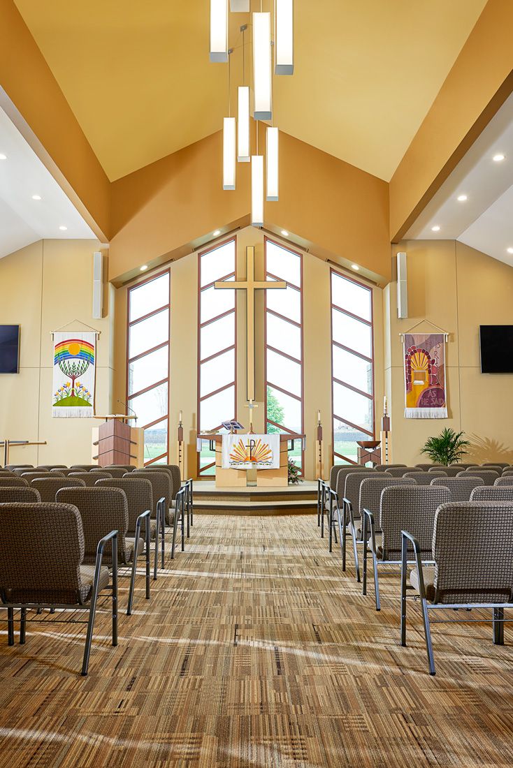Interior architectural photograph Immanuel Lutheran Church