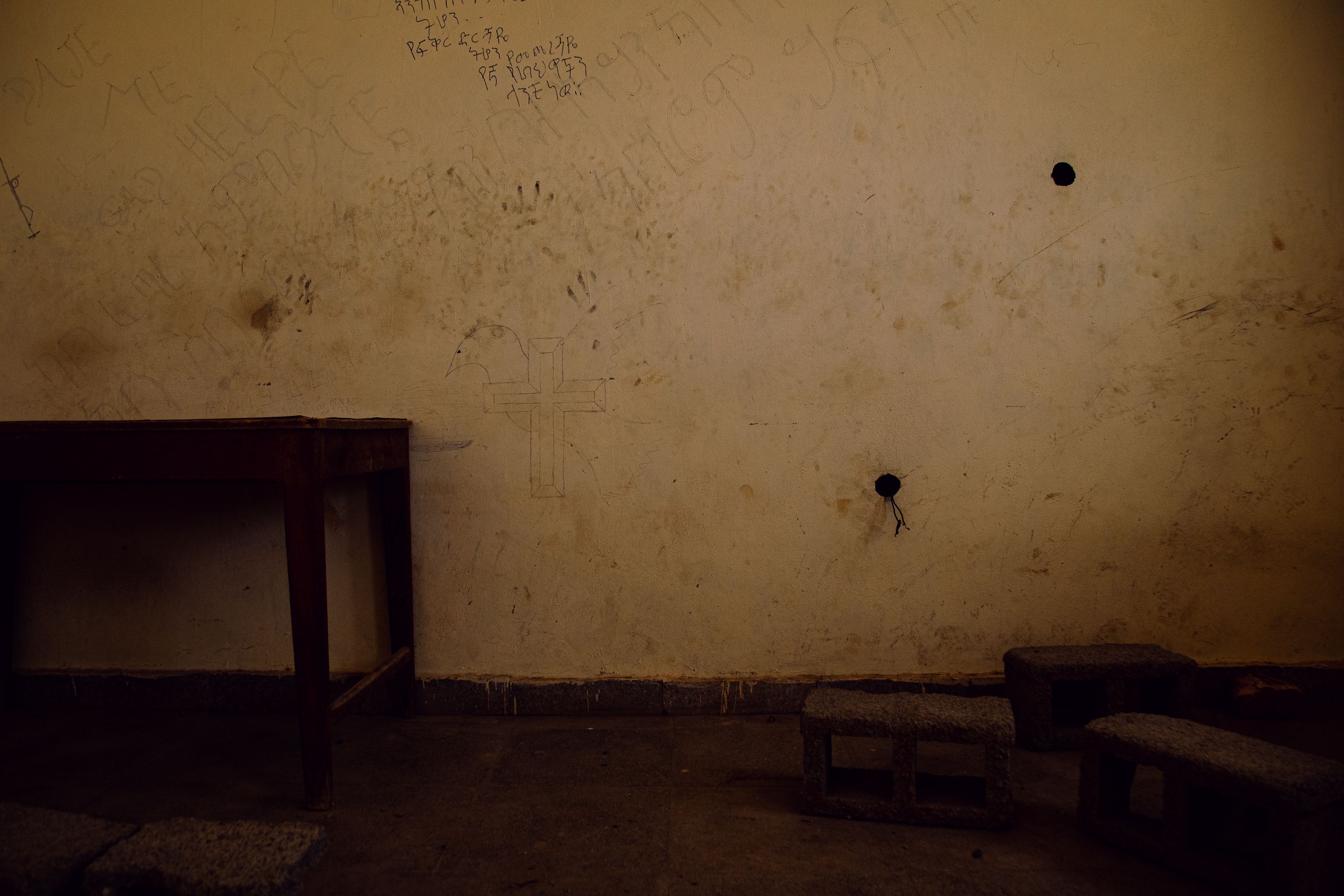 A view of a room inside a damaged clinic run by Save the Children near Adwa, in Tigray, Ethiopia, that Eritrean forces used as a shelter during the latest round of occupation in the Eastern region of Tigray. Tigray'sPeacetimeCasualties_04002023-017.jpg