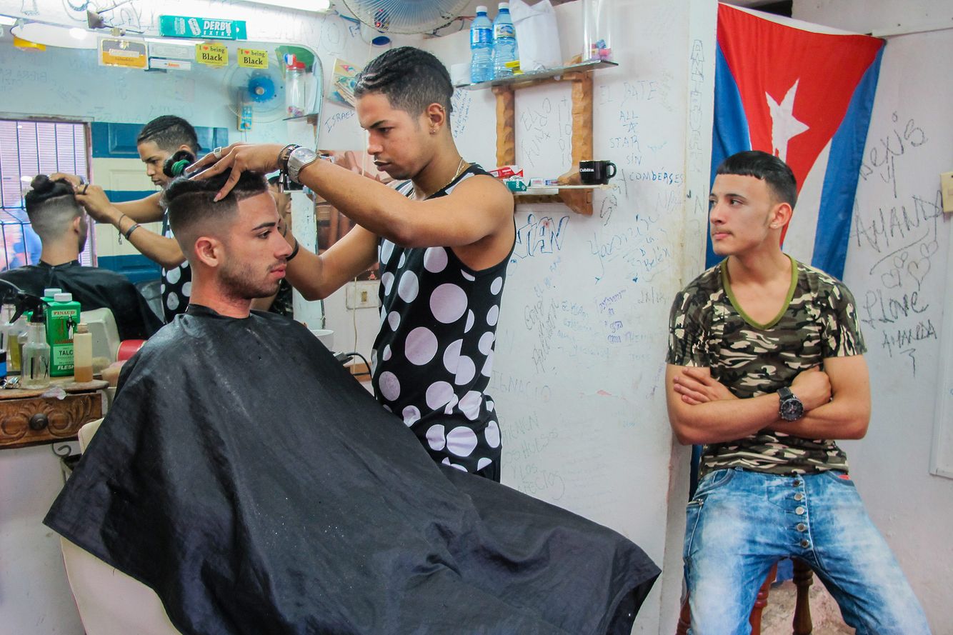 Barber Shop in Havana, Cuba