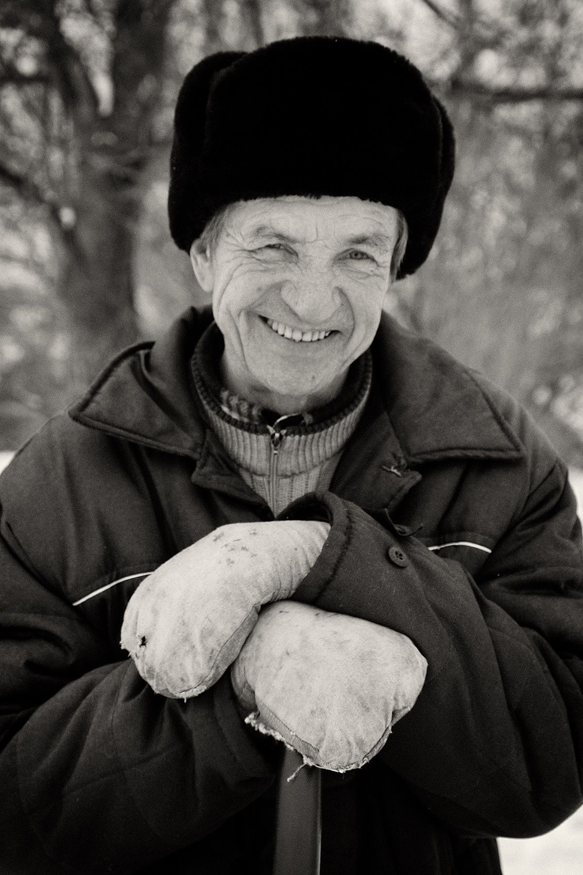 Russian Man in Village