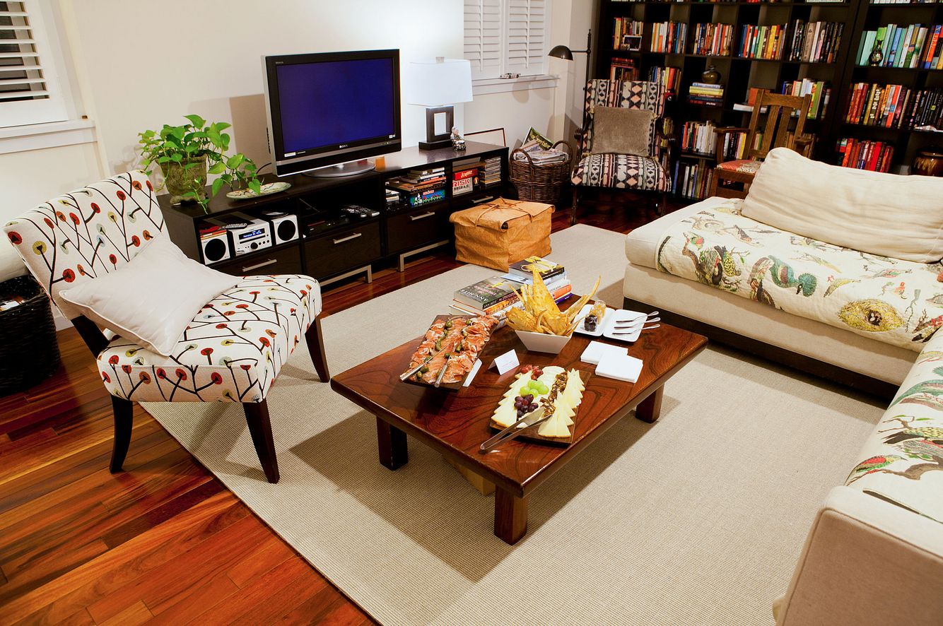 Living room at the residential house. Residential House in Wellesley, MA.