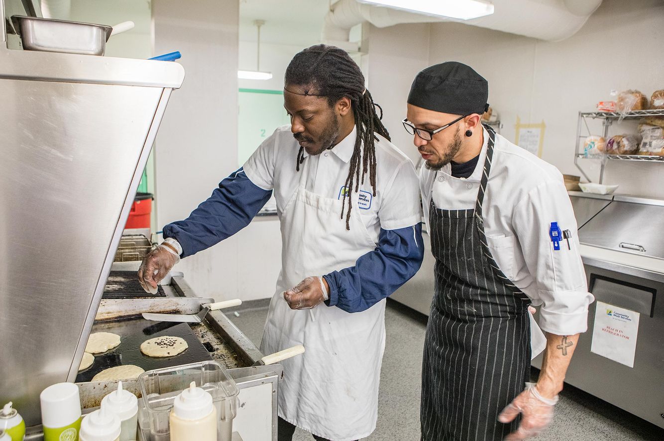 Kitchen Workers at Community Services Program