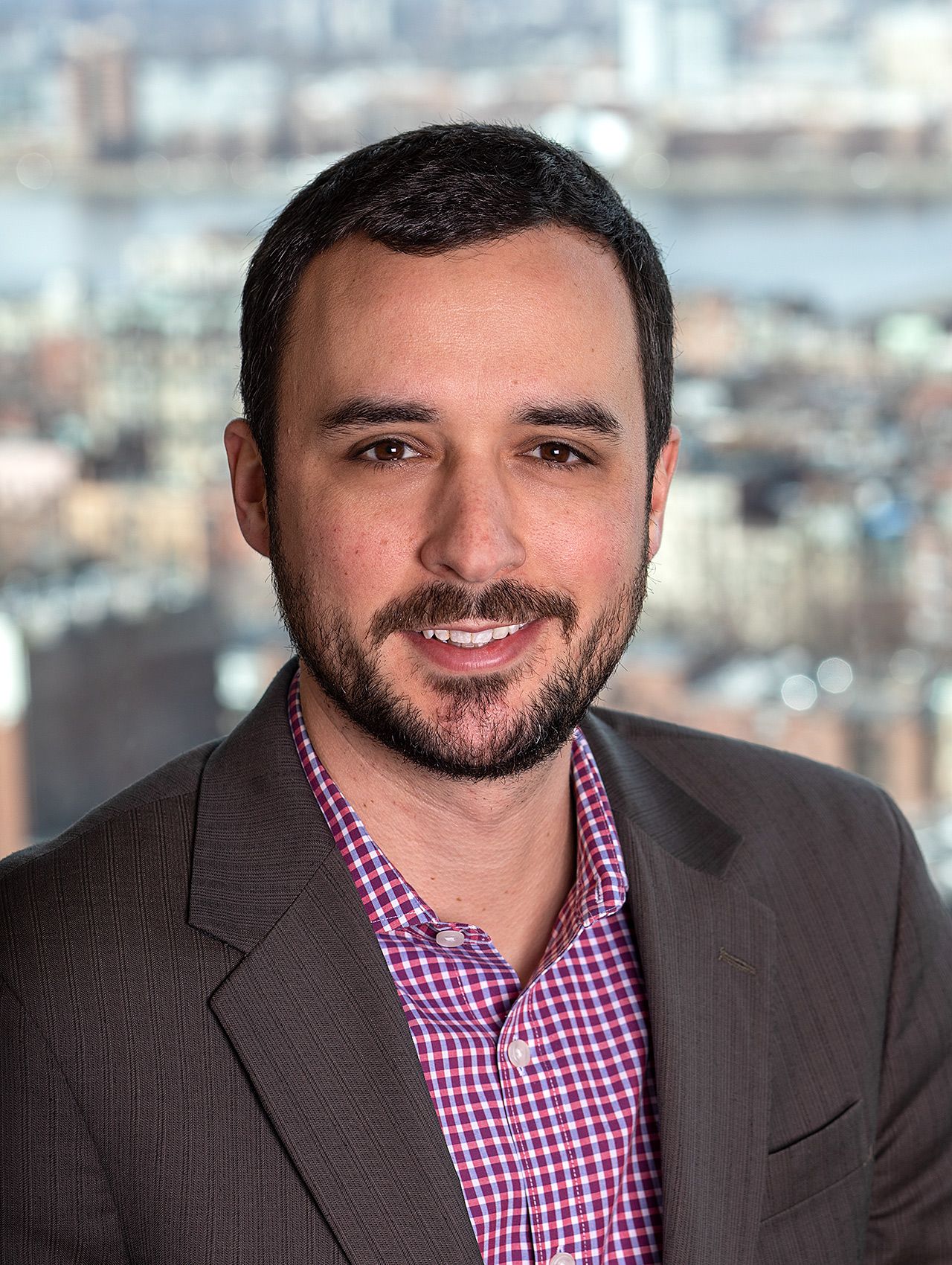 Corporate Headshot with Cityscape of Boston