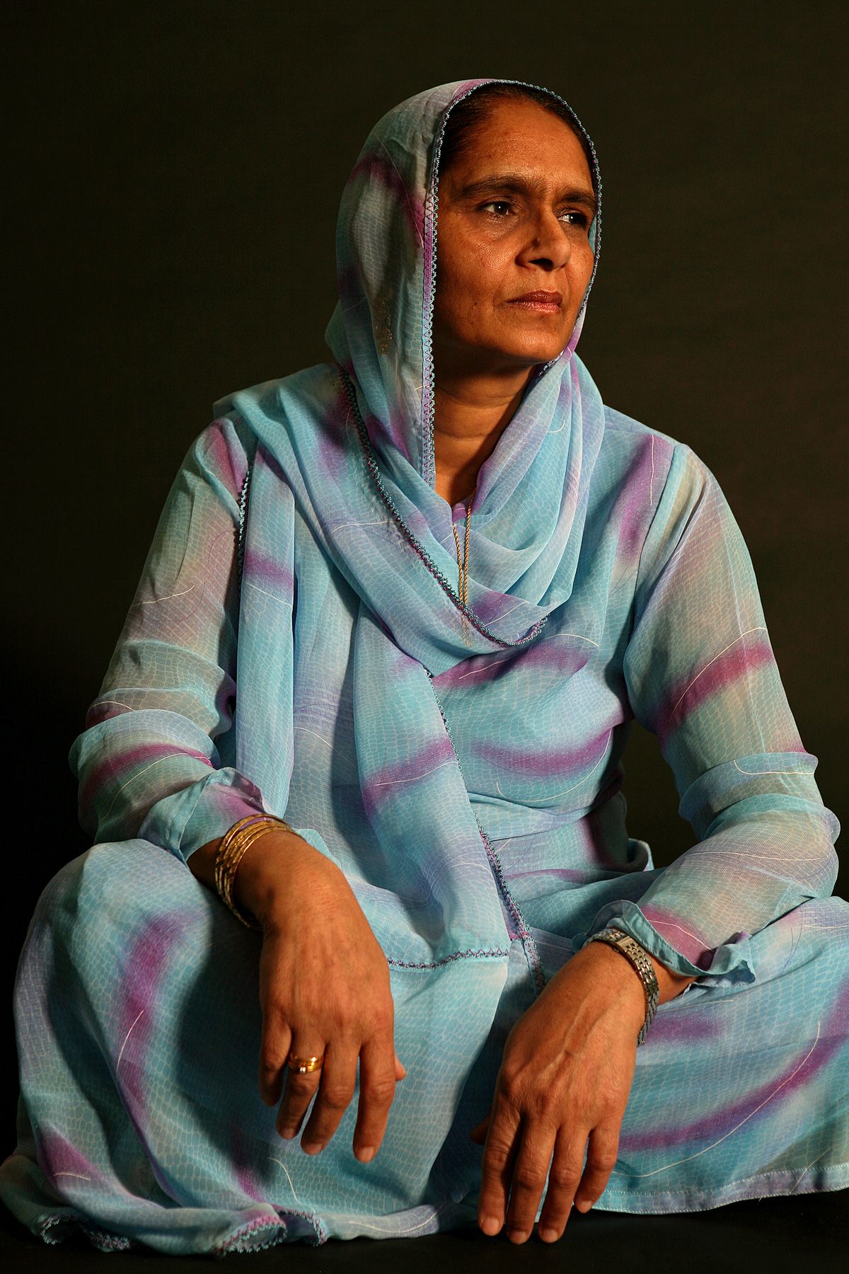 Studio portrait of Pakistani woman