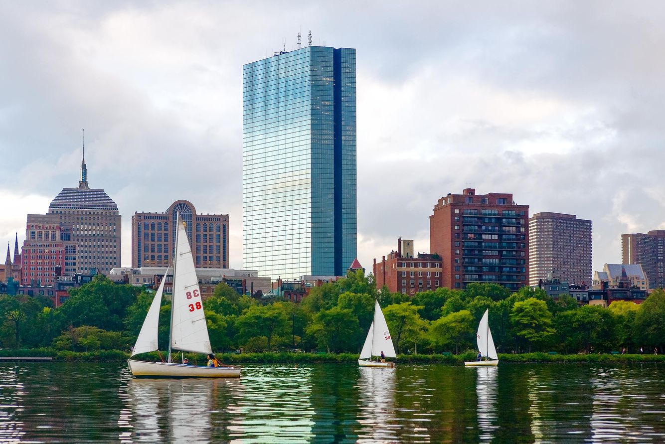 View of the Charles River, Boston Skyline and Prudential Center