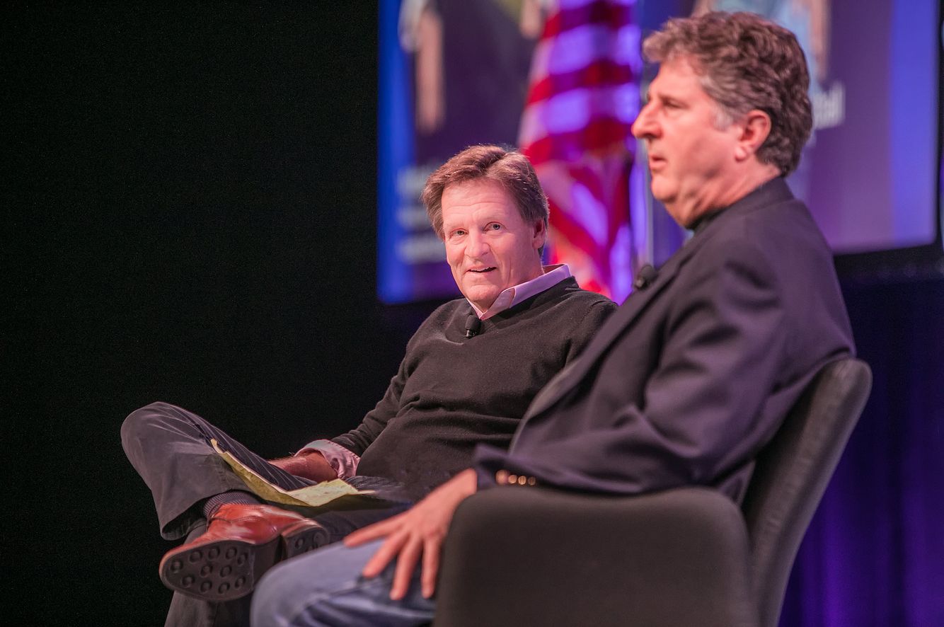 Michael Lewis with Mike Leach