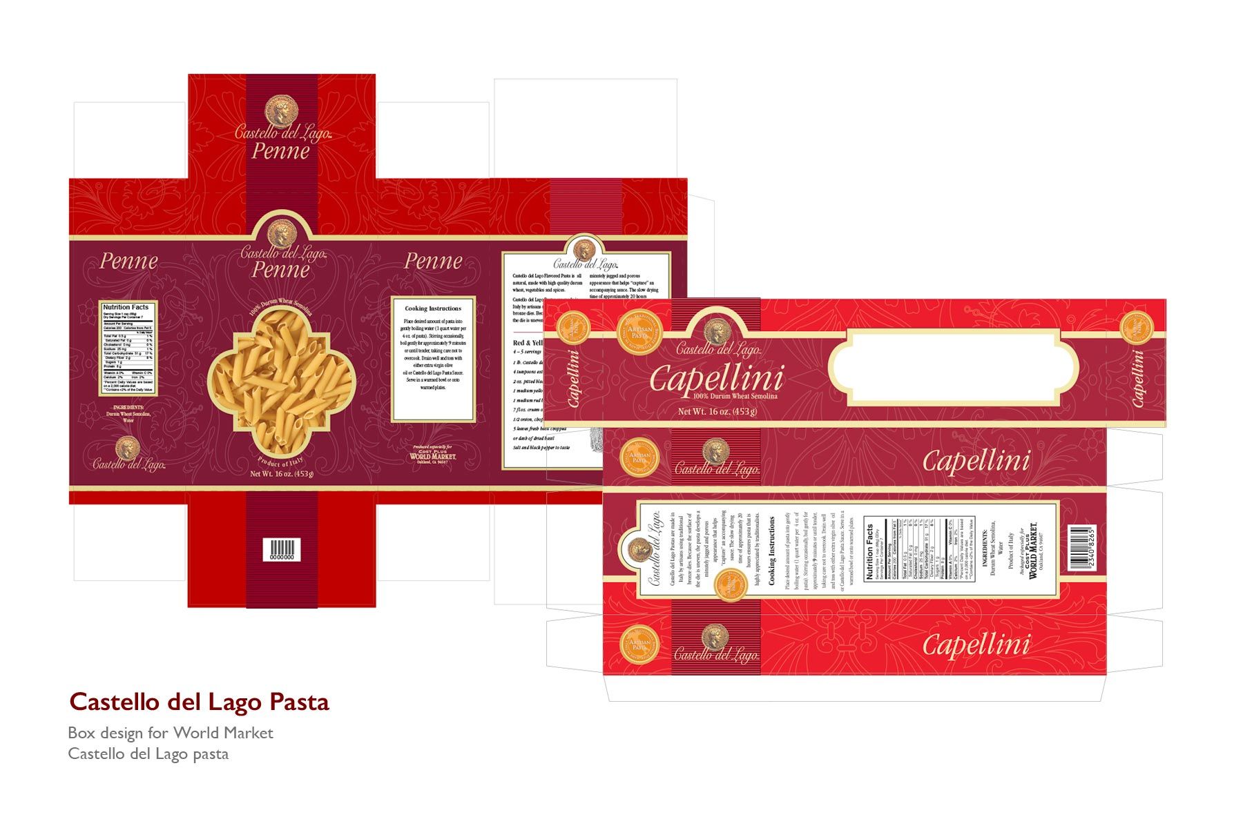 Castello del Lago Pasta Boxes