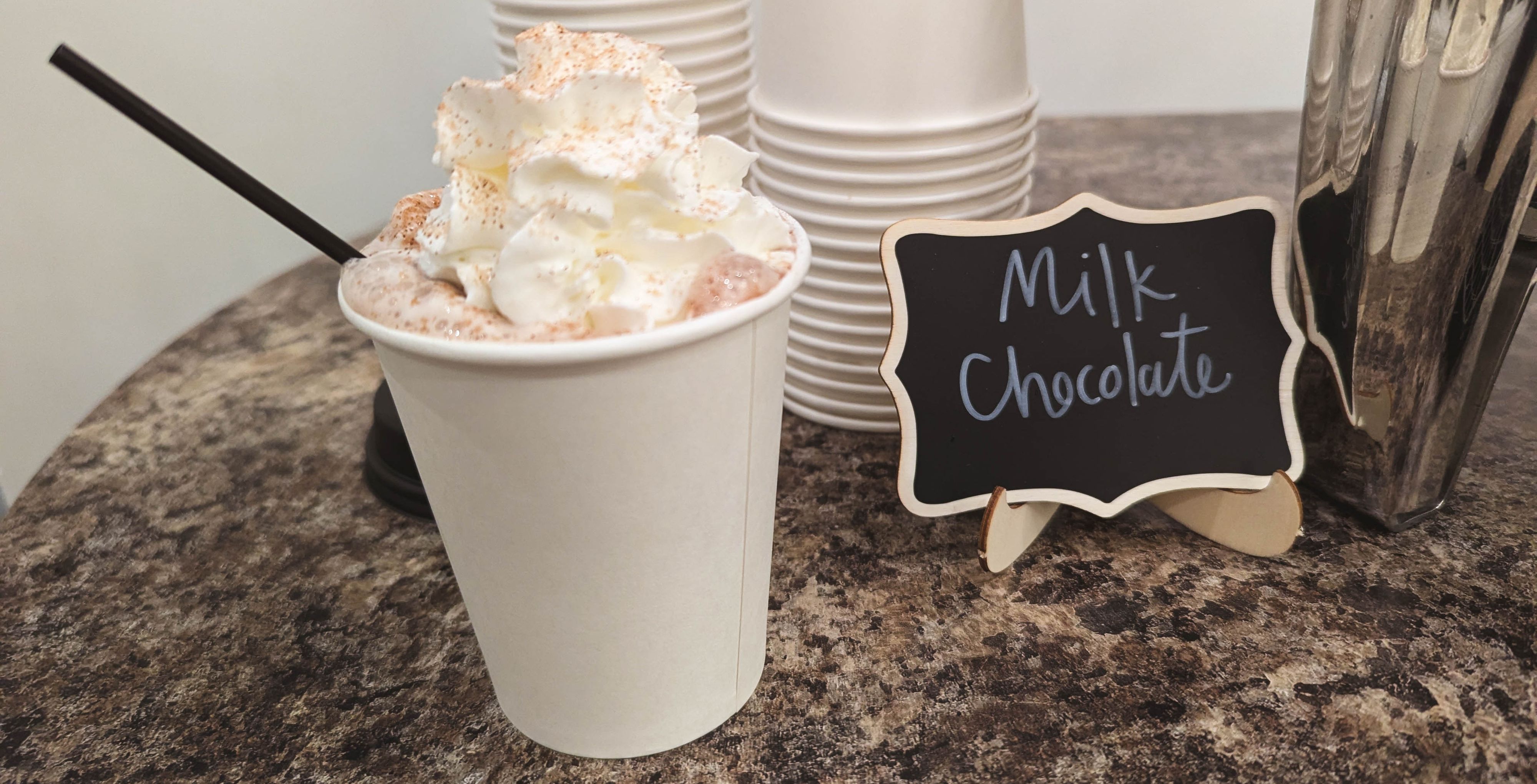 Hot cocoa with whipped cream