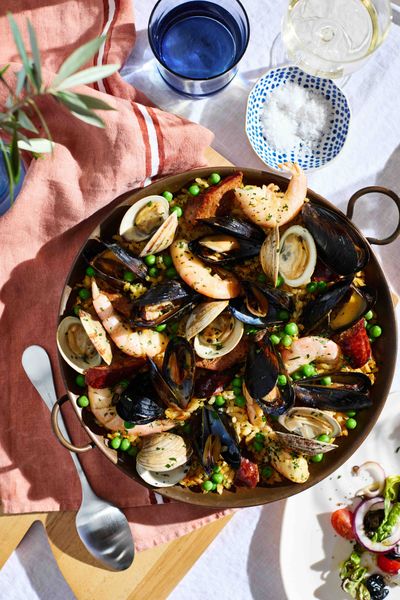 Summer Dining | Los Angeles food Photography | Prop Stylist | Mediterranean food | Paella