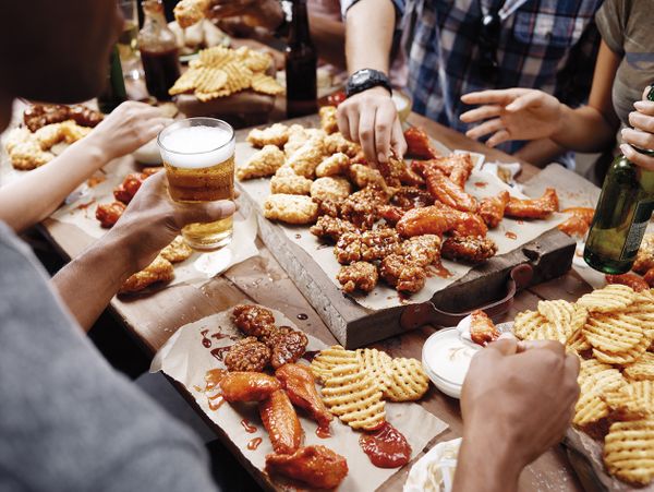 Happy Hour Wings, Fries and Beer | Food Photography | Prop Styling Los Angeles