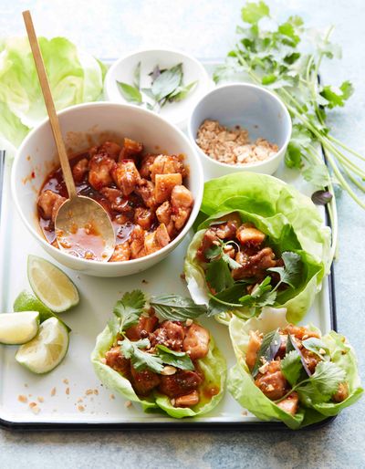 Thai Chicken Lettuce Wrap | Food Photography  | Prop Styling Los Angeles