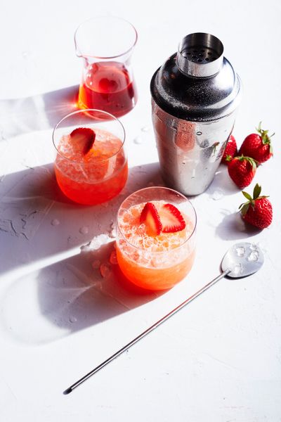 Strawberry Cocktail Composition | Food Photography | Prop Styling Los Angeles