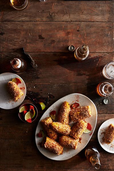 Beer and Corn Table Top Photo | Food Photography | Prop Styling Los Angeles