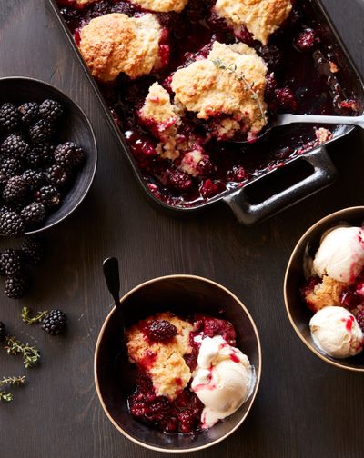 Black Berry and Thyme Cobbler | Food Photography  | Prop Styling Los Angeles