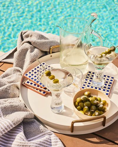 Martinis by the pool | Los Angeles Prop Stylist