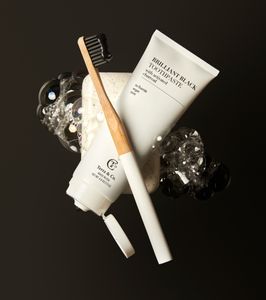 Terra&Co Brilliant Black Toothpaste Photo | Product Photography | Cosmetic Styling Los Angeles