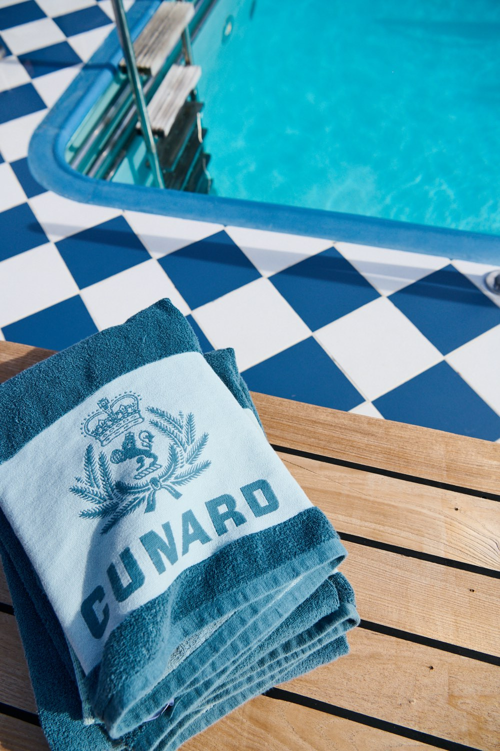 cunard hotel details by the pool 